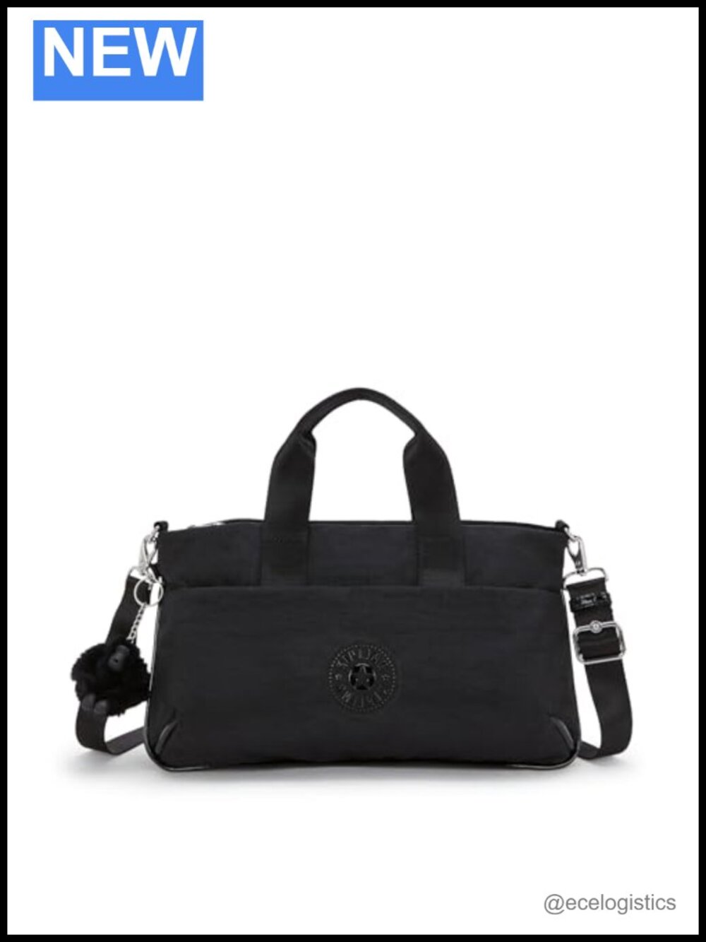 Nylon Shoulder Bag with Top Handle, Lightweight Zip Closure